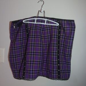 vintage purple plaid TRIPP NYC skirt